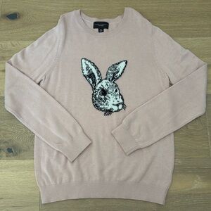 Victoria Beckham for Target girls bunny knit sweater pink Easter size XL (14-16)